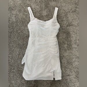 Sequin White Sleeveless Dress